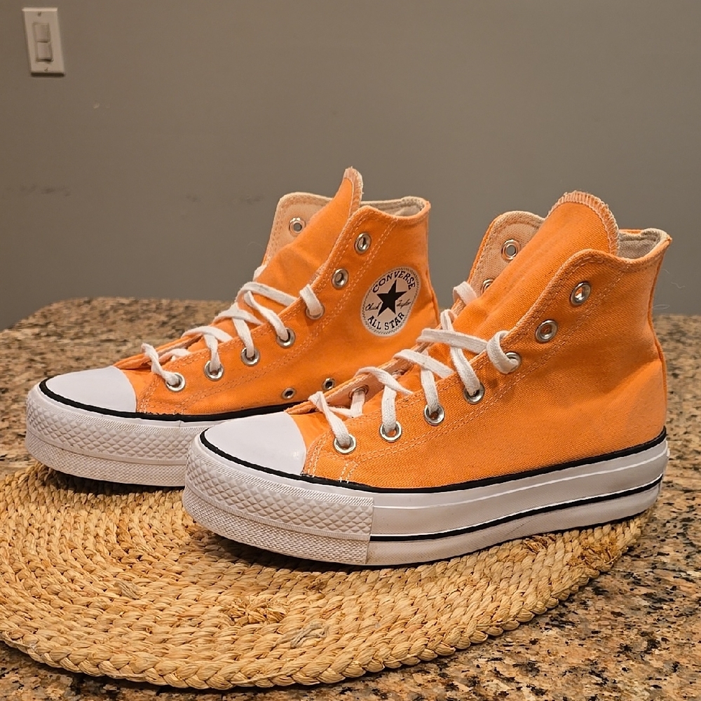 Converse Orange High-Top Sneakers